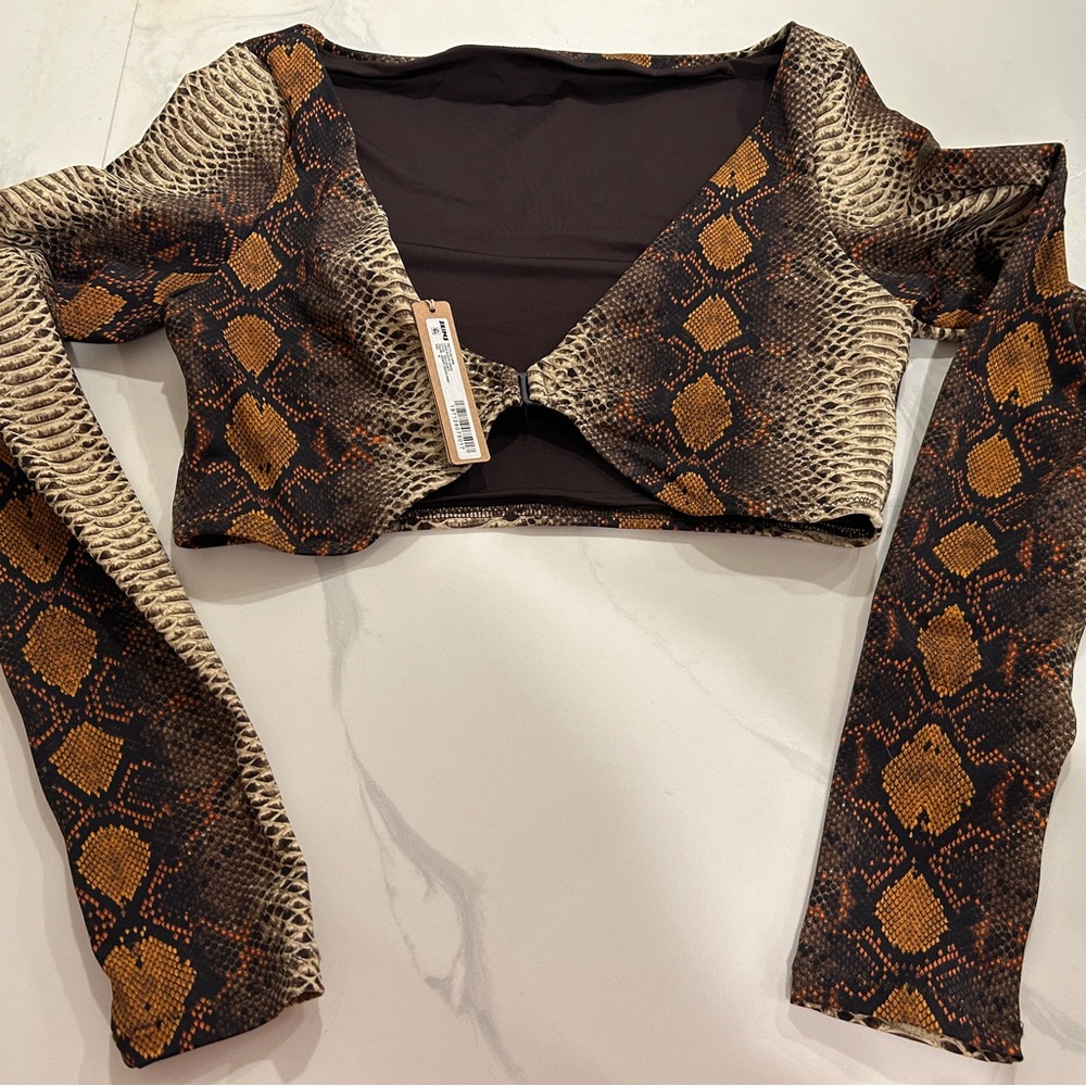 SKIMS Desert Snake Print Long Sleeve Shrug